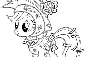 My Little Pony Coloring Pages  HAPPY APPLEJACK CASTEL