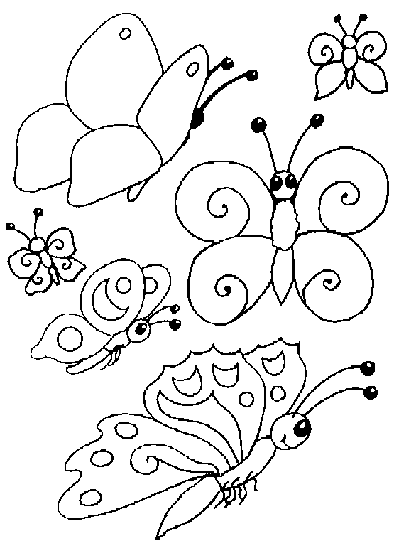 Spring Coloring Pages BUTTERFLY