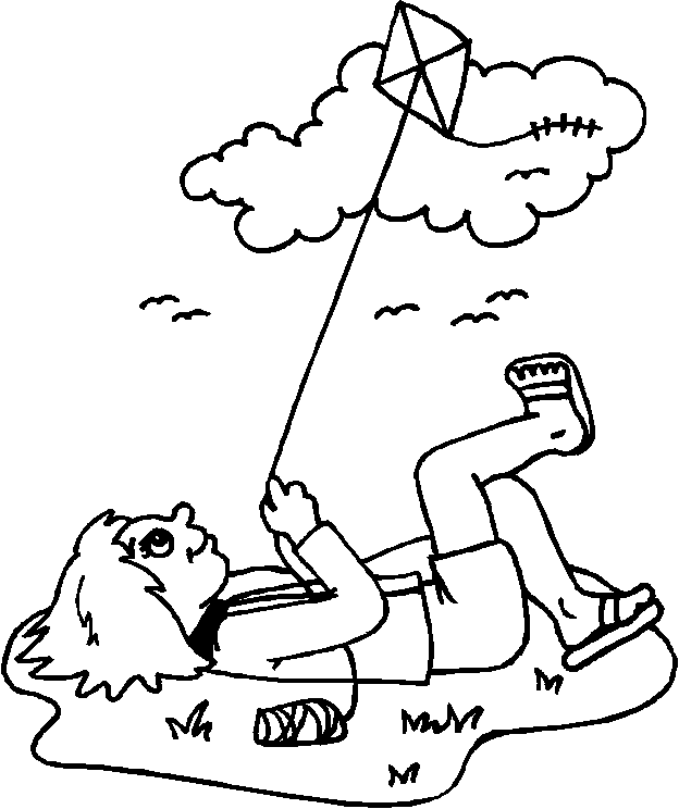 Spring Coloring Pages COOL KITE