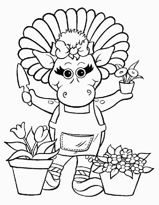 Spring Coloring Pages FLOWERS WORKING