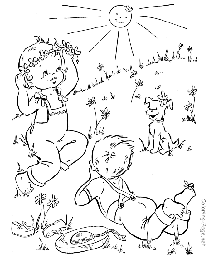 Spring Coloring Pages NATURE + LITTLE BOYS