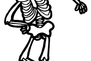 Dancing skull coloring pages