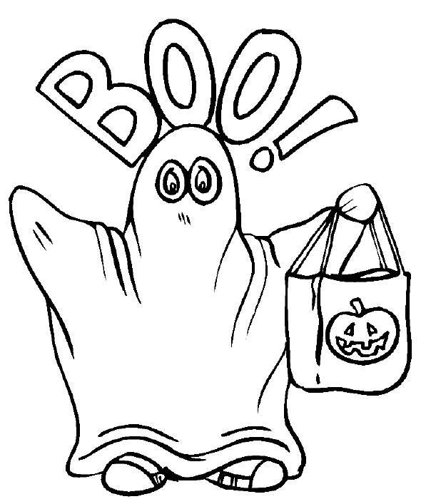 BOO! Halloween coloring pages