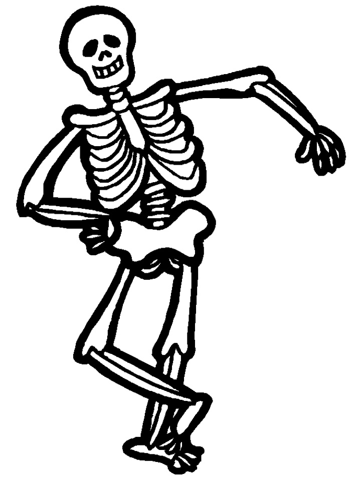  Dancing skull coloring pages