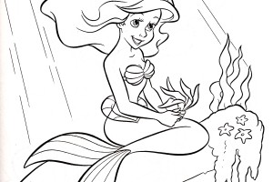 Disney coloring pages | Cute Princess Ariel