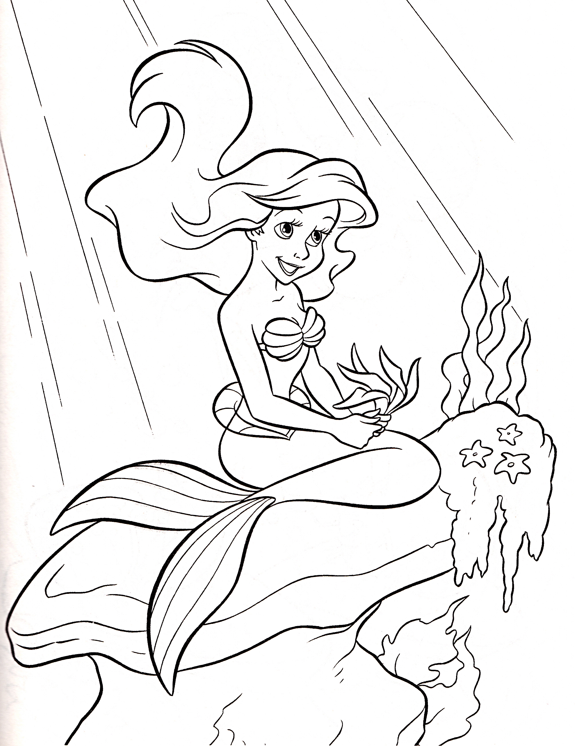  Disney coloring pages | Cute Princess Ariel