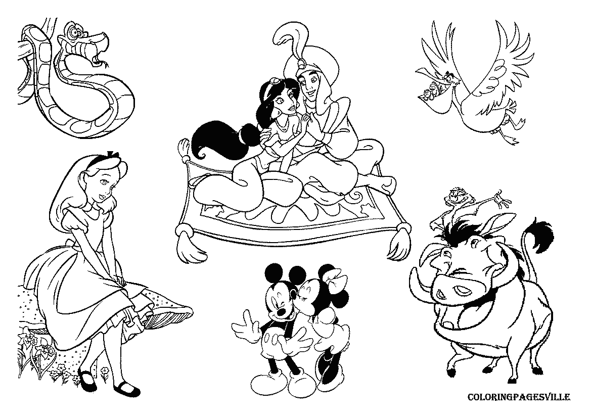 Disney coloring pages | Family of Disney