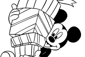 Disney coloring pages | Mickey Gift