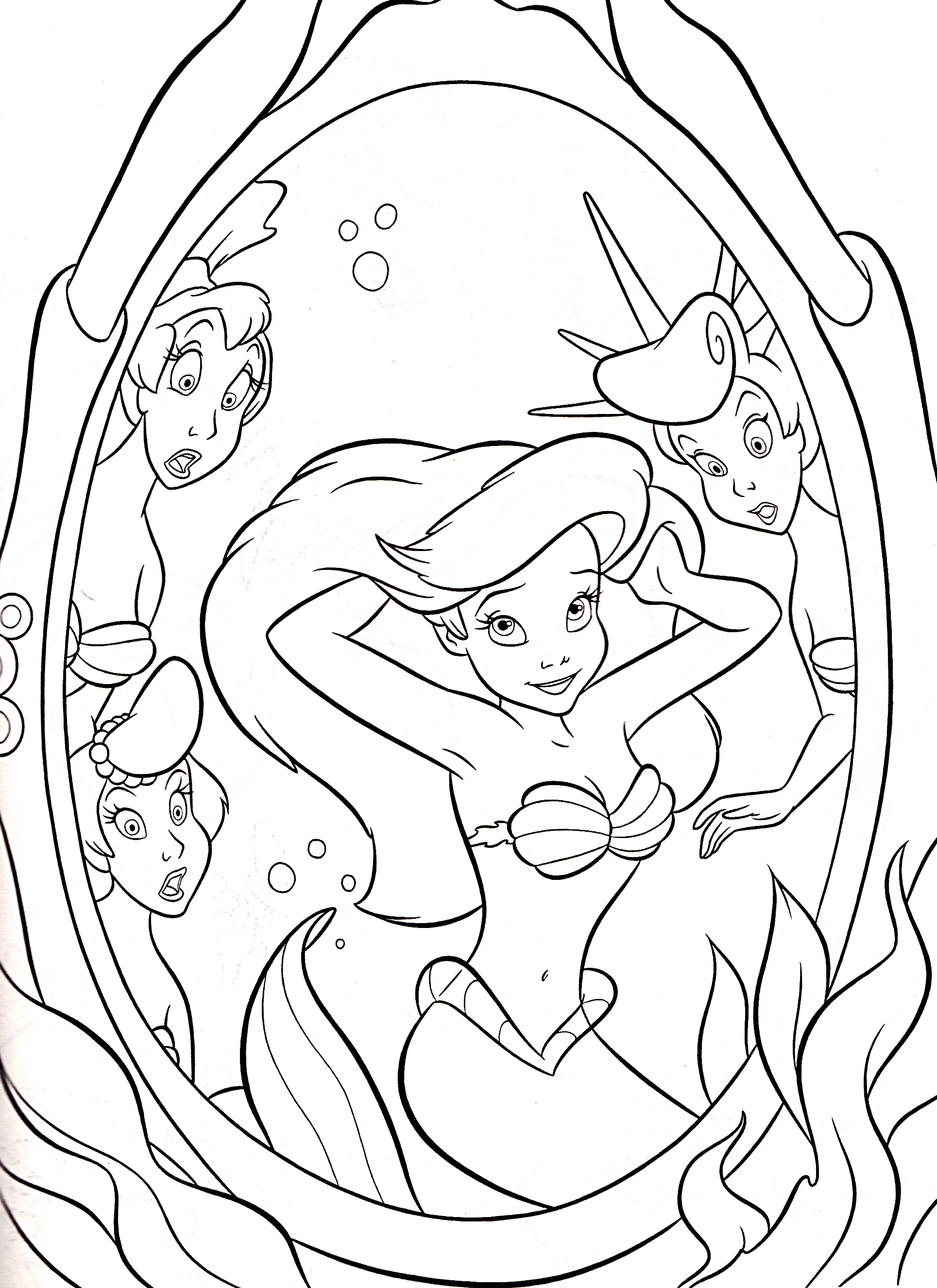  Disney coloring pages | Princess Ariel