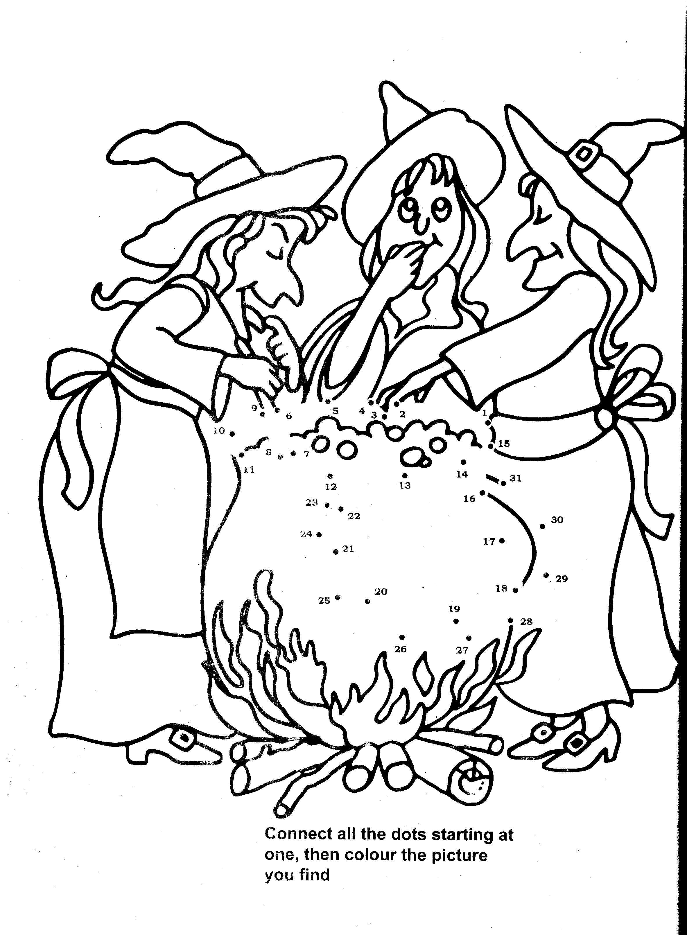  Halloween coloring pages | 3 Witch