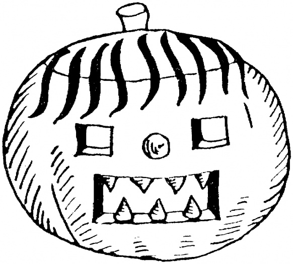 Robot pumpkin Halloween coloring pages