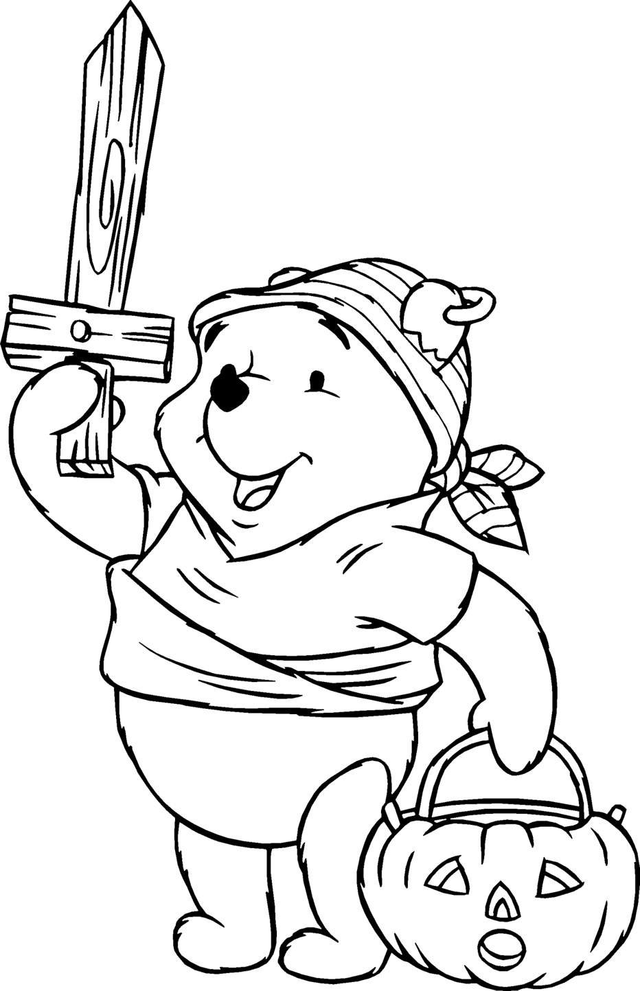  Winnie Halloween coloring pages