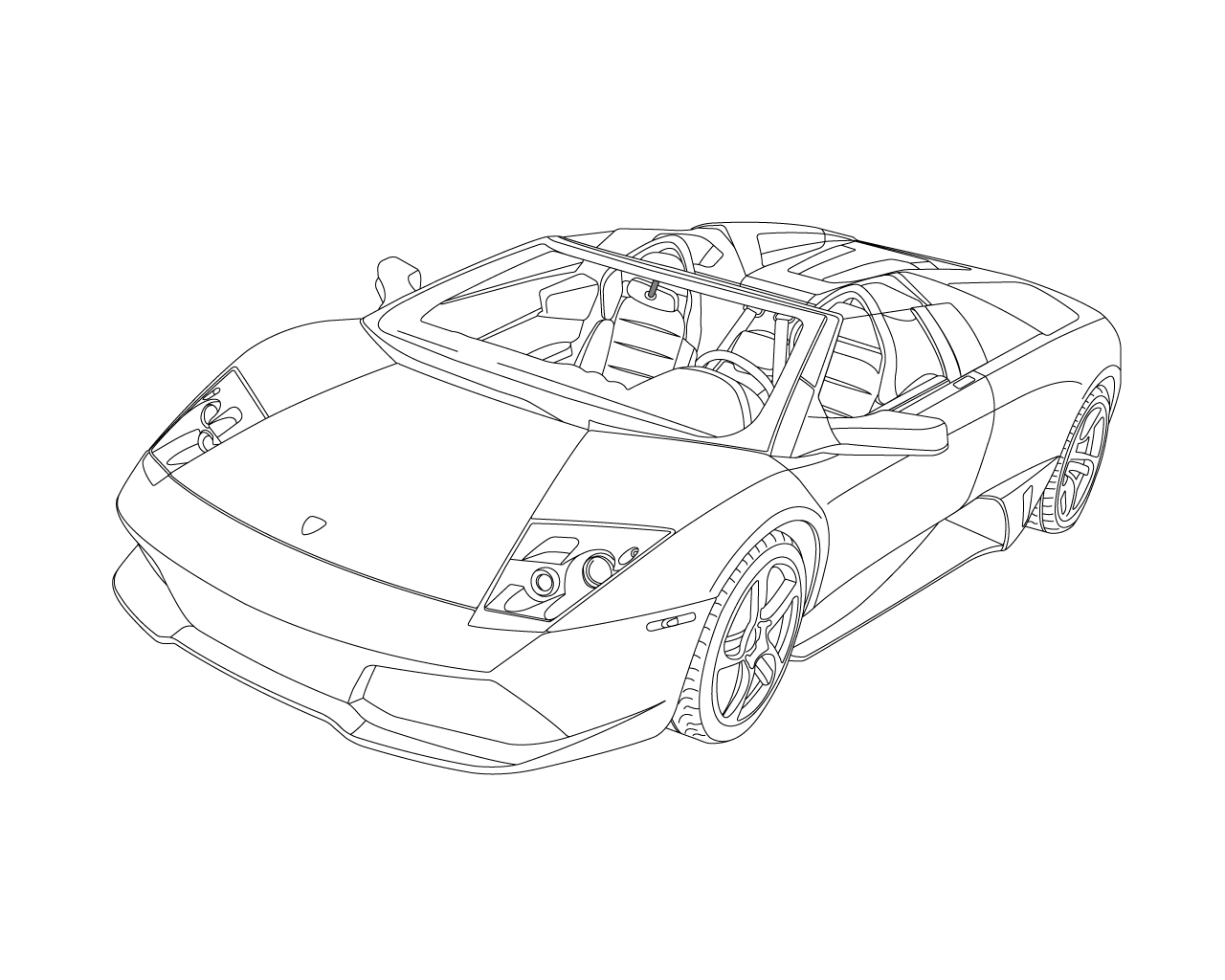Lamborghini Coloring Pages | Coloring pages of CARS | #14
