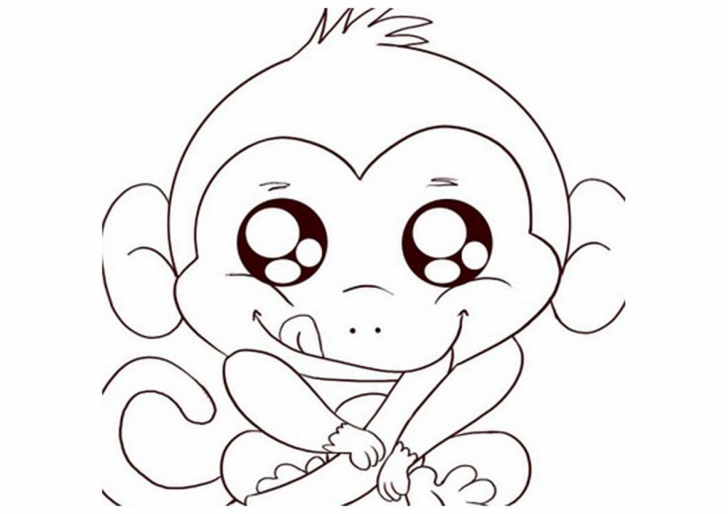  Monkey Coloring Pages | Love coloring pages | #12
