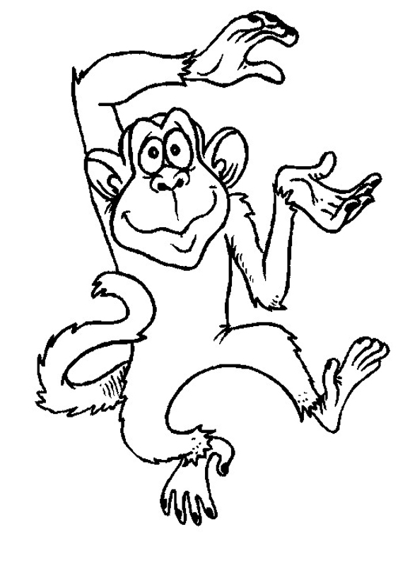  Monkey Coloring Pages | Love coloring pages | #15