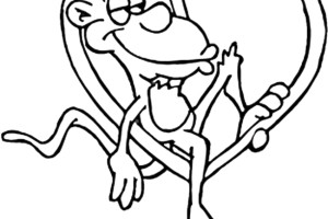 Monkey Coloring Pages | Love coloring pages | #16
