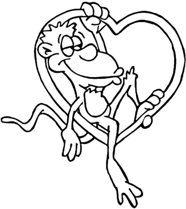  Monkey Coloring Pages | Love coloring pages | #16