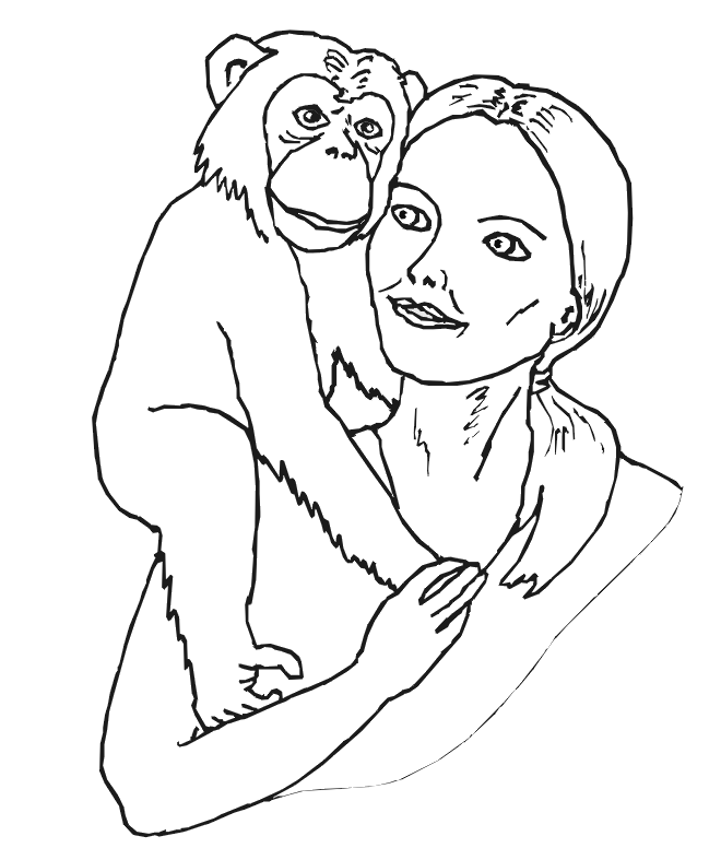 Monkey Coloring Pages | Love coloring pages | #17