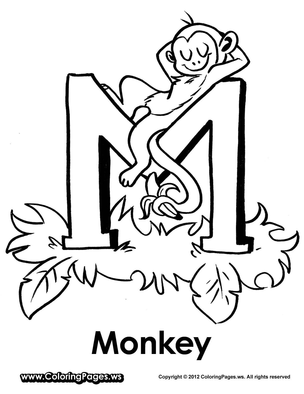 Monkey Coloring Pages | Love coloring pages | #19