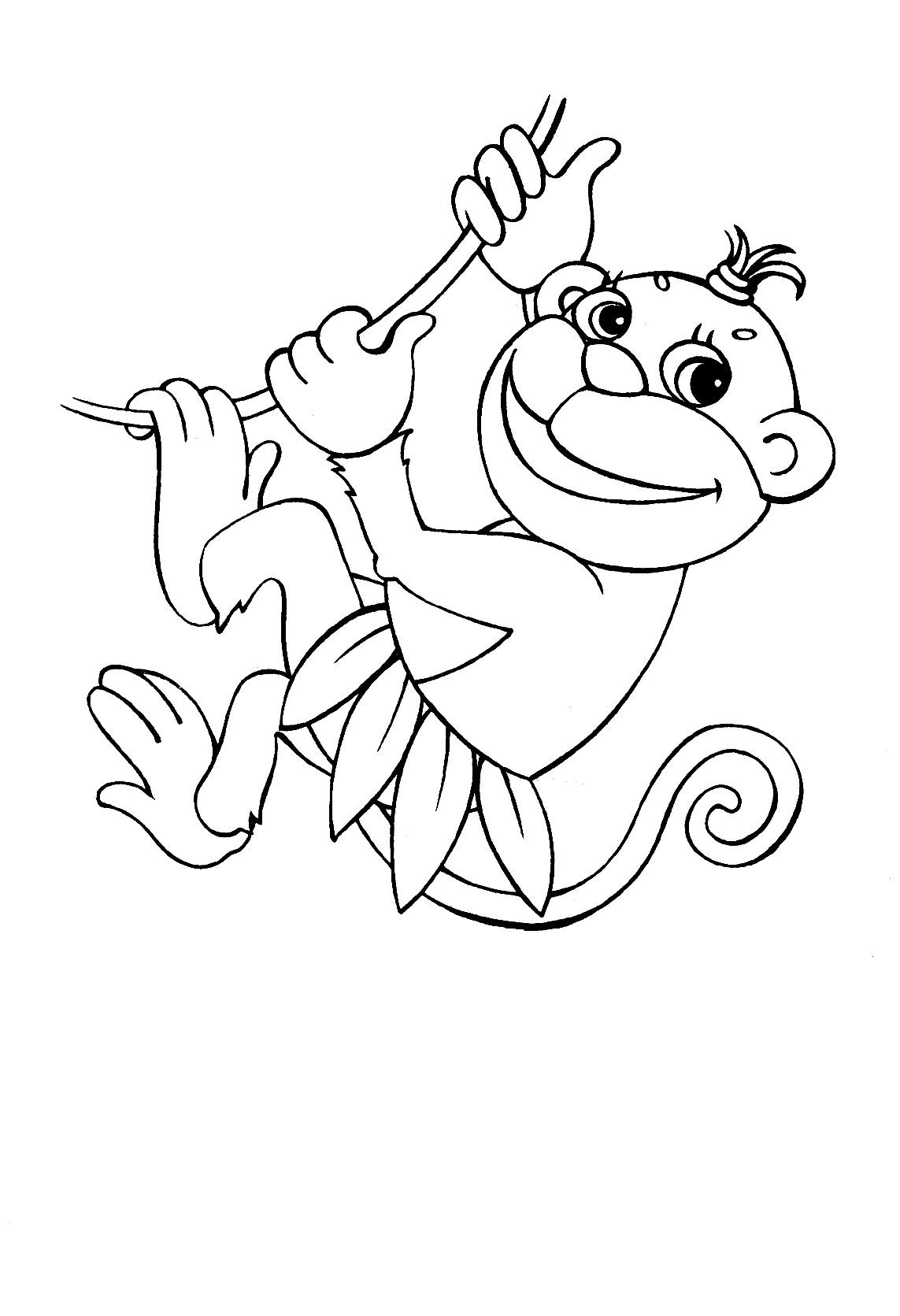 Monkey Coloring Pages | Love coloring pages | #2