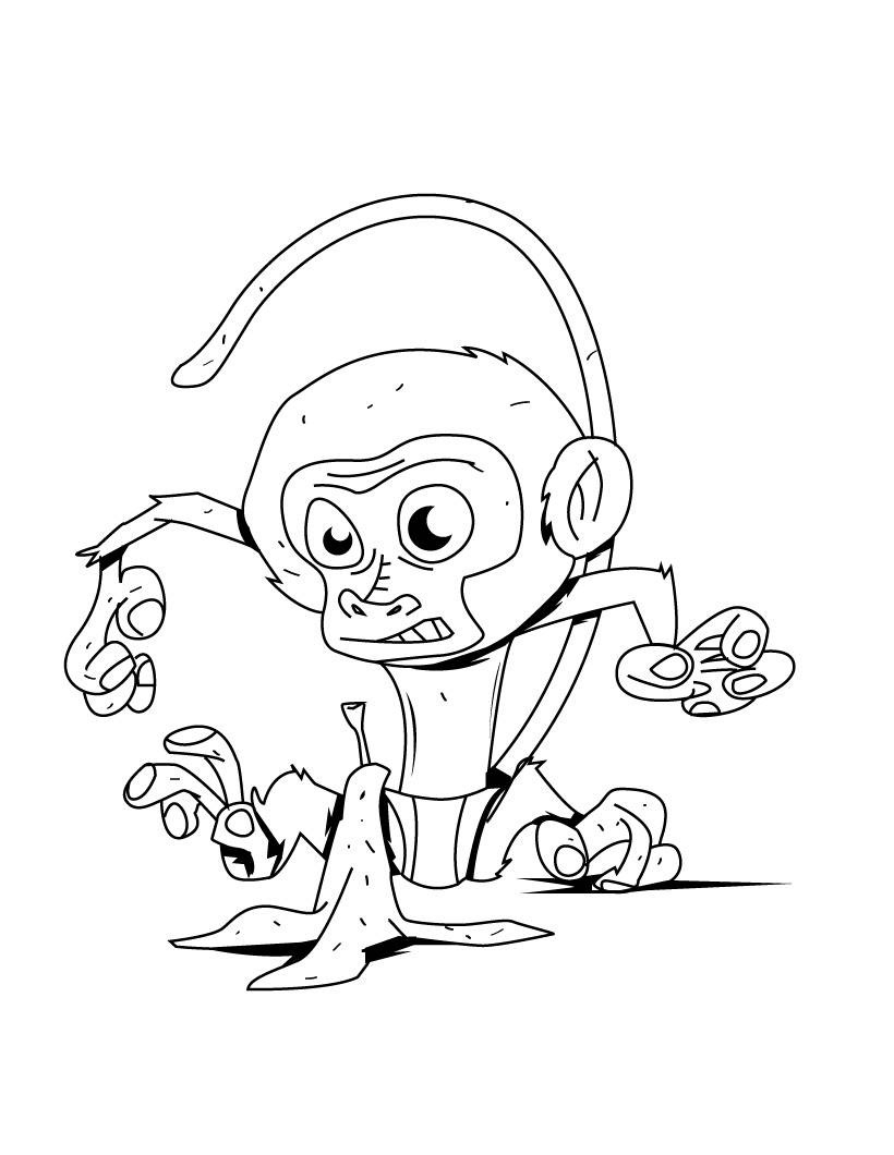 Monkey Coloring Pages | Love coloring pages | #24