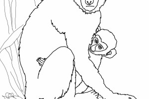 Monkey Coloring Pages | Love coloring pages | #28