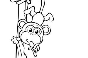 Monkey Coloring Pages | Love coloring pages | #9
