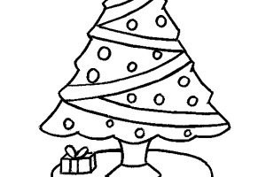 Tree with Stars Coloring Pages Christmas | Coloring pages for Christmas | Christmas trees coloring pages