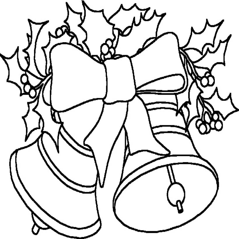  Big Bells Coloring Pages Christmas | Coloring pages for Christmas | Christmas trees coloring pages