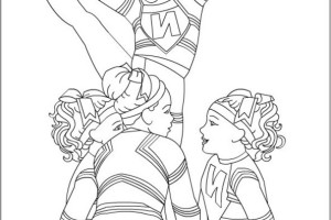 Cheerleaders Cool Coloring Pages | Coloring pages for kids | coloring pages for boys |