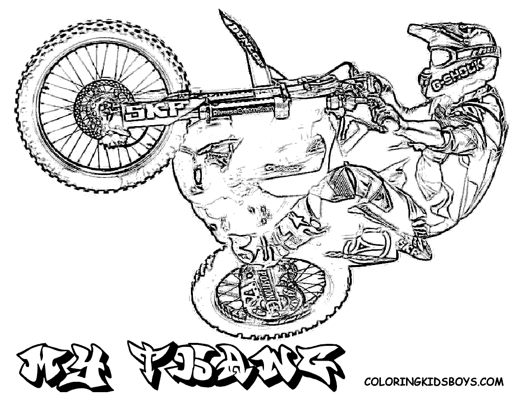 Dirt Bike Coloring Pages | Coloring pages for Boys | #25