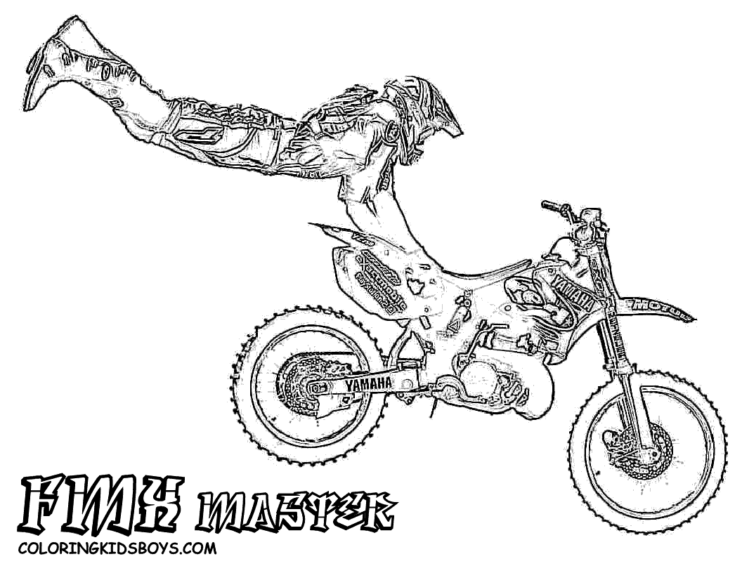 Dirt Bike Coloring Pages | Coloring pages for Boys | #3