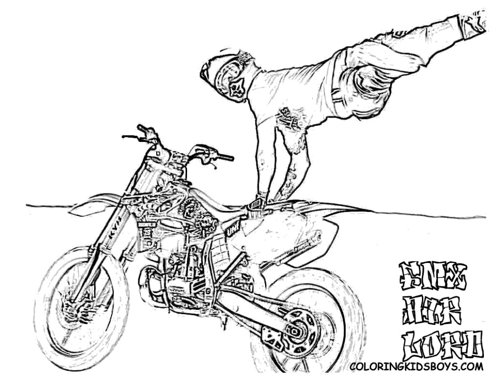  Dirt Bike Coloring Pages | Coloring pages for Boys | #31
