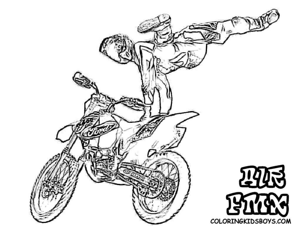  Dirt Bike Coloring Pages | Coloring pages for Boys | #39