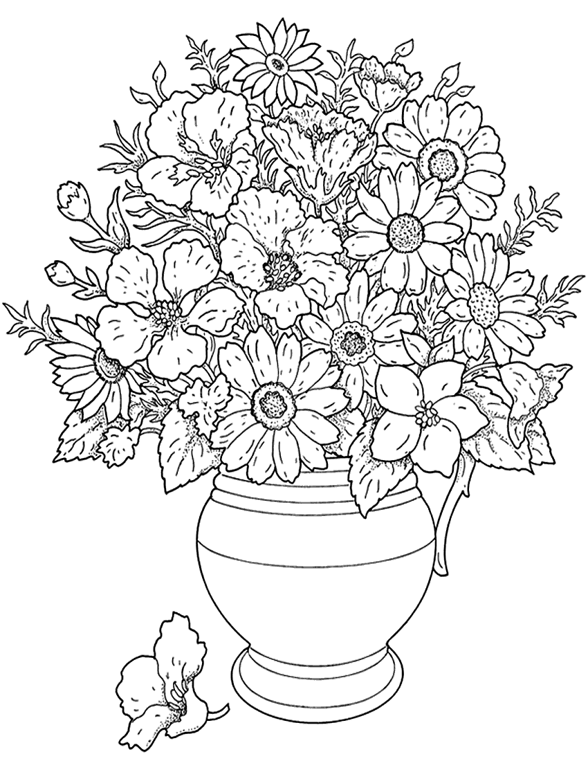  Flowers Cool Coloring Pages | Coloring pages for kids | coloring pages for boys |