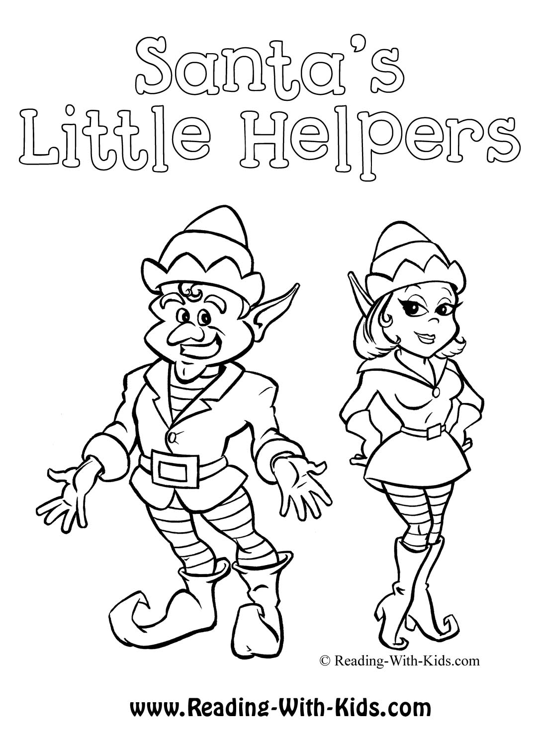  Little Helpers Coloring Pages Christmas | Coloring pages for Christmas | Christmas trees coloring pages