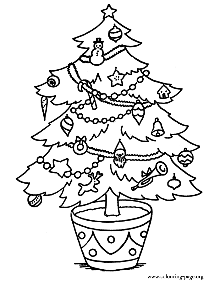 Tree Coloring Pages Christmas | Coloring pages for Christmas | Christmas trees coloring pages