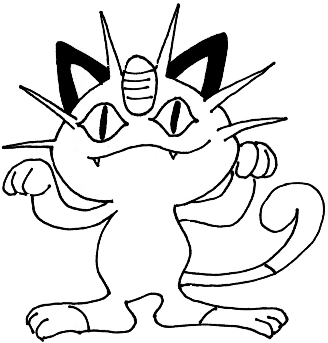 Cat Pokemon Coloring Pages | Coloring pages for kids | Kids coloring pages |