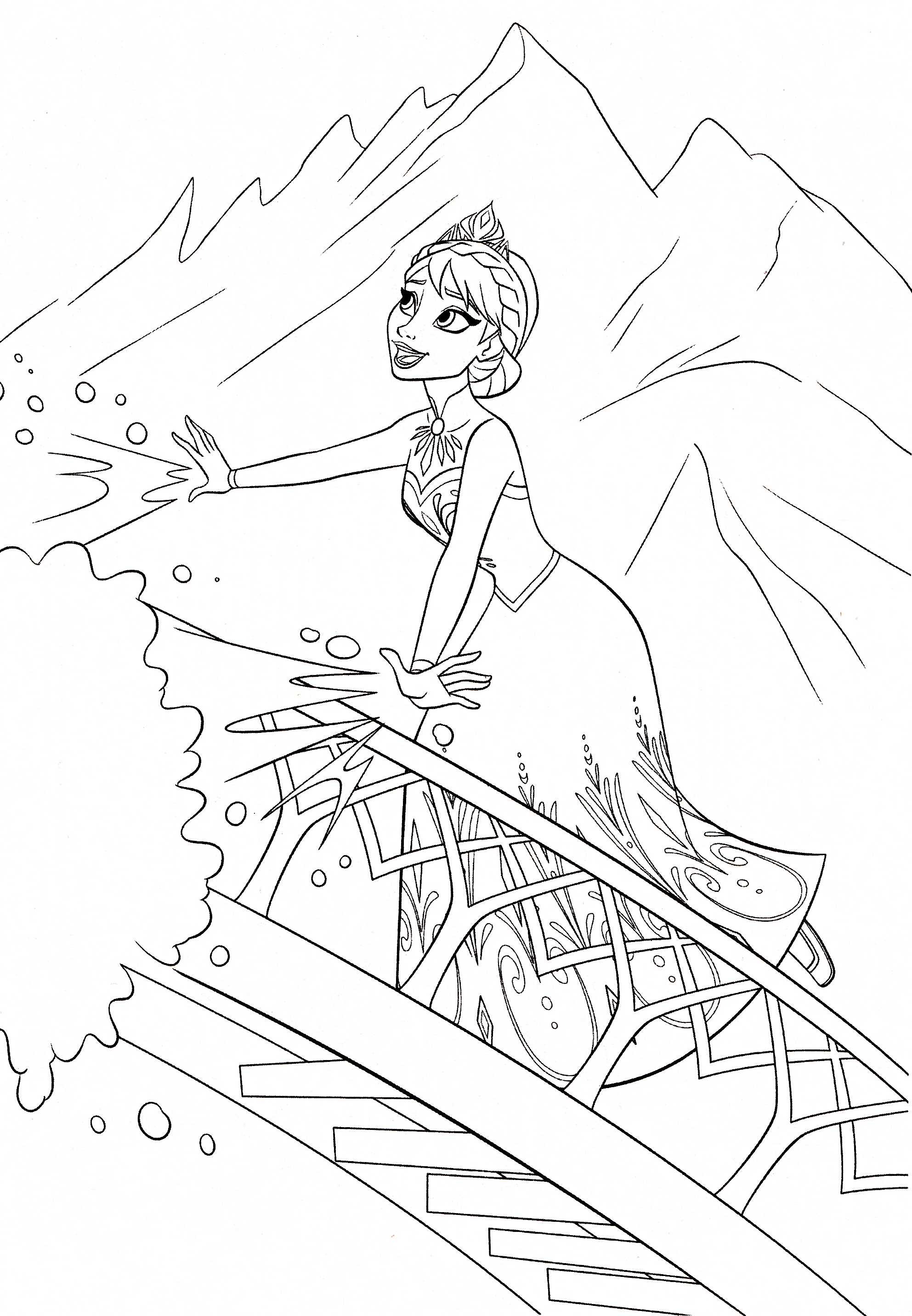 Frozen Coloring-Pages | Color pages | FREE coloring pages for kids |Printable coloring pages for kids| #26