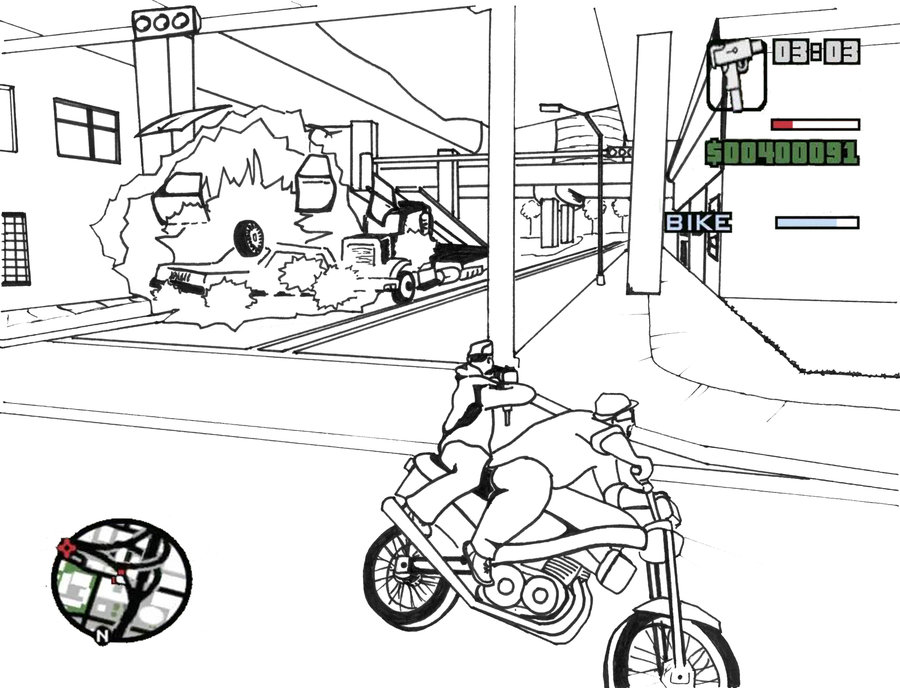  Grand Theft Auto V 5 Coloring pages for kids | FREE Coloring pages | #2