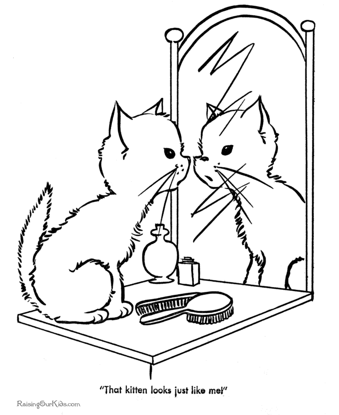 Kitten Coloring Pages | Coloring pages for Girls | #1