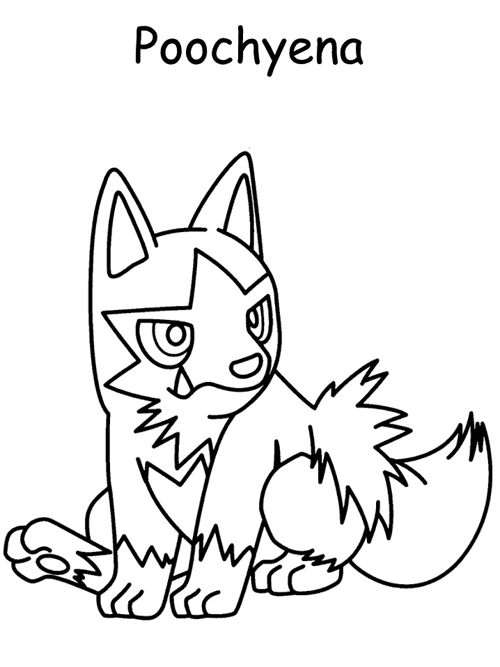 Poochyena Pokemon Coloring Pages | Coloring pages for kids | Kids coloring pages |