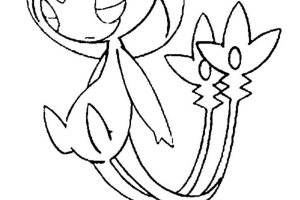 Uxie Pokemon Coloring Pages | Coloring pages for kids | Kids coloring pages |