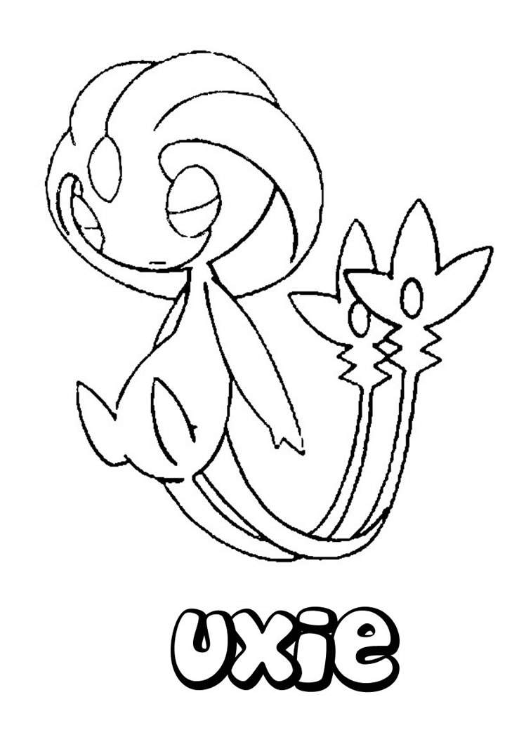  Uxie Pokemon Coloring Pages | Coloring pages for kids | Kids coloring pages |