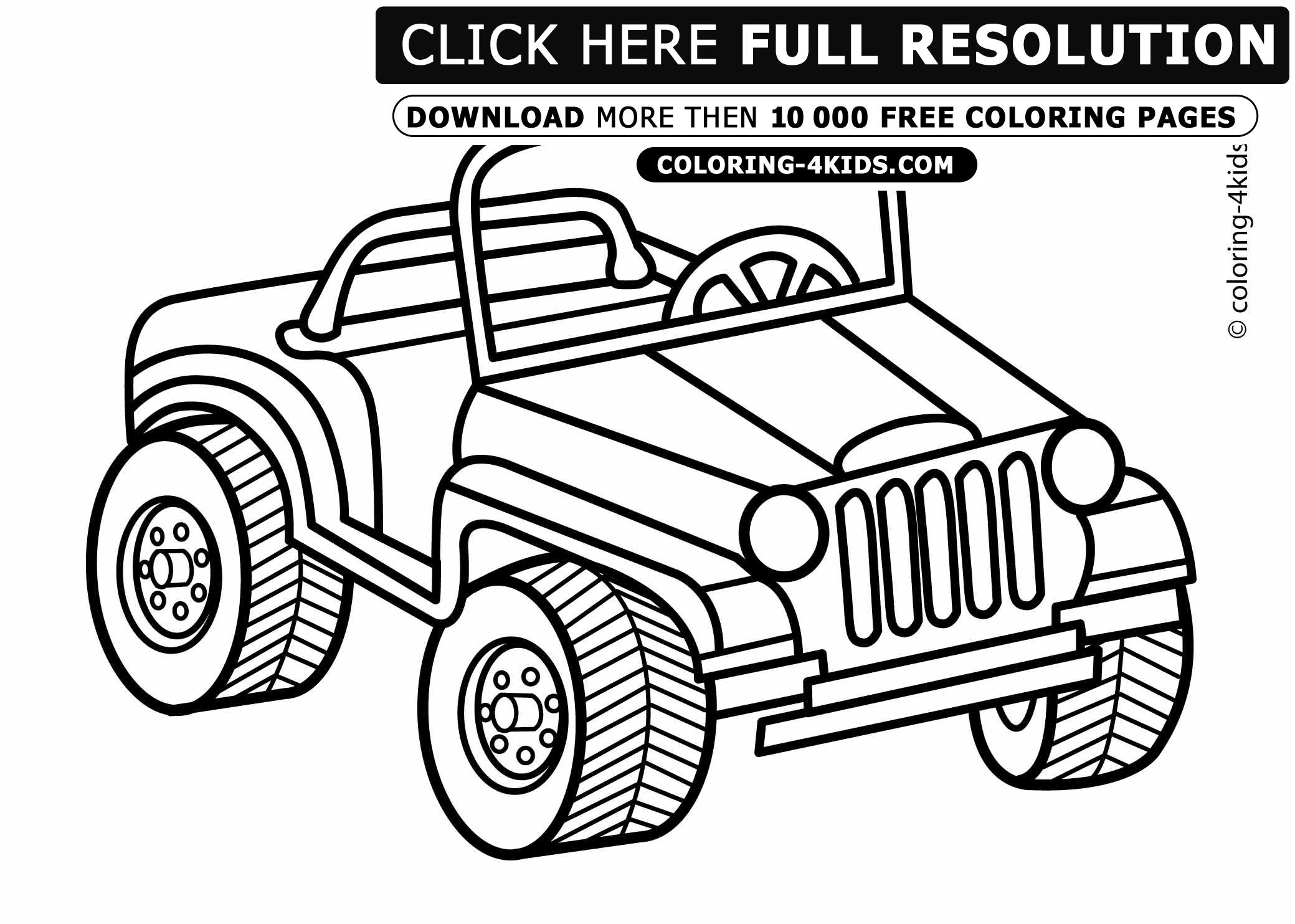  Jeep Coloring Pages | CAR Coloring pages | Cool Cars | #18
