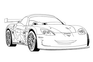 Jeff Corvette CAR COLORING PAGES | Race car coloring pages