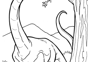 Long Dinosaur Coloring Pages  | Coloring pages for Boys