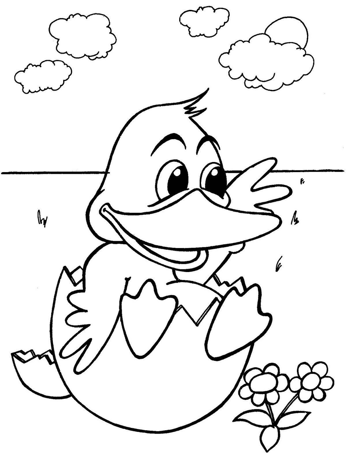  Baby Duck Coloring Pages of Animals