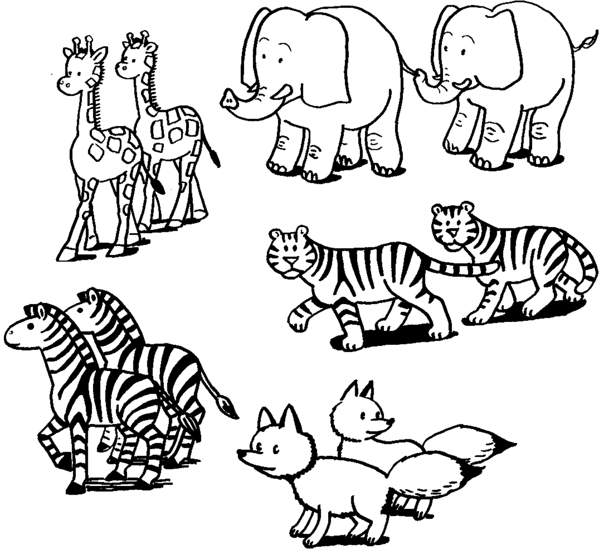 Couples Coloring Pages of Animals