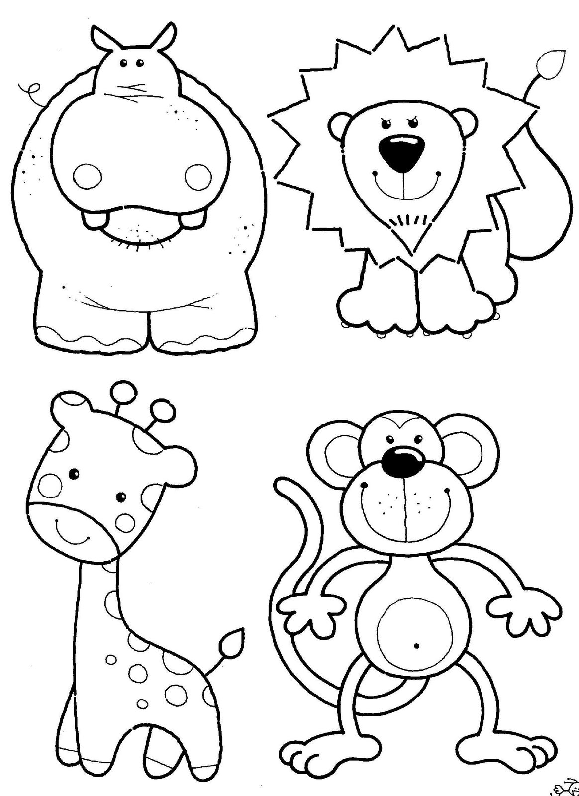  Funny Coloring Pages of Animals